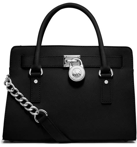 michael kors hamilton ew satchel saffiano black|Michael Kors Hamilton.